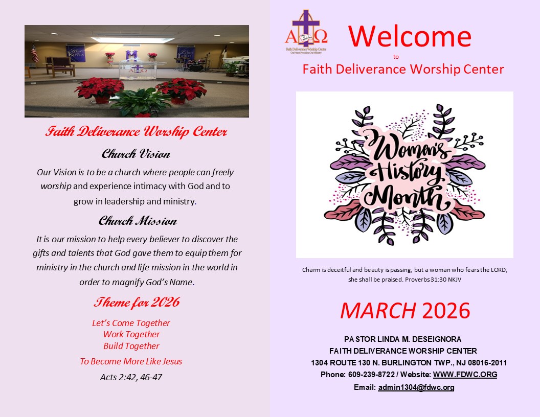 Church Bulletin Page