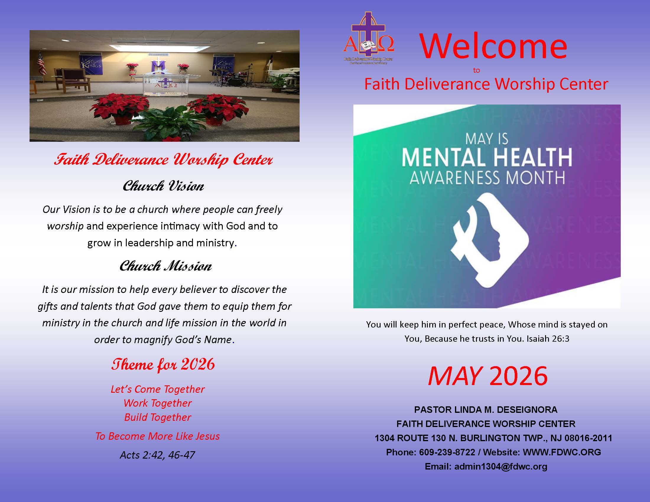 Church Bulletin Page