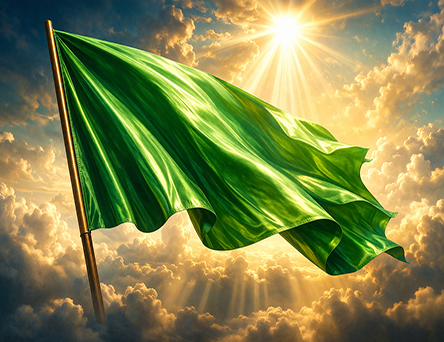 Green Worship Flag